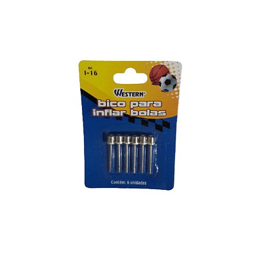 Bico Para Encher Bola 6 Pçs - Western - I-16
