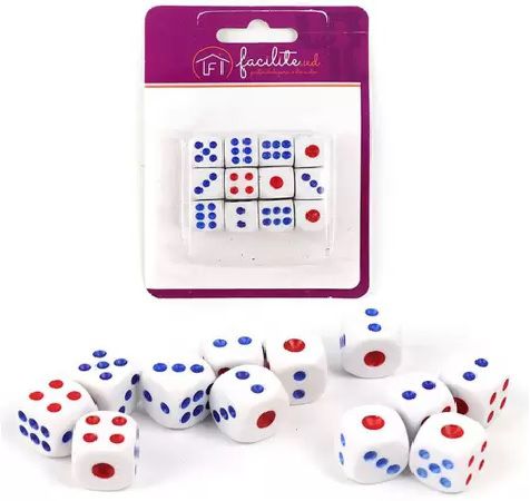 Dados de Plastico 12pçs. 1,24cm DD-01